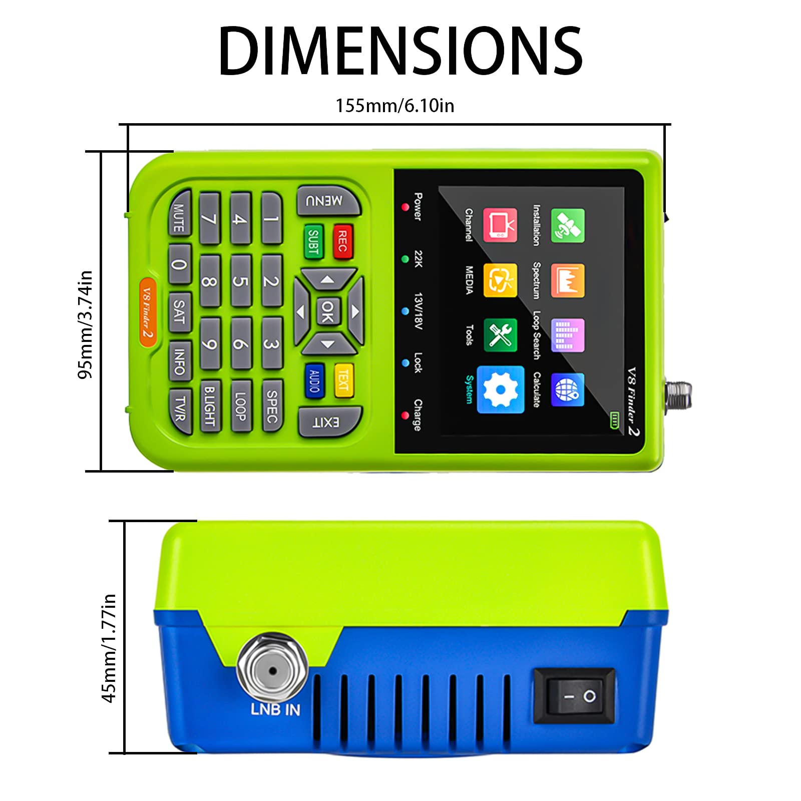 Amazon.com: ICQUANZX V8 Satellite Finder Signal Meter Upgraded TV
